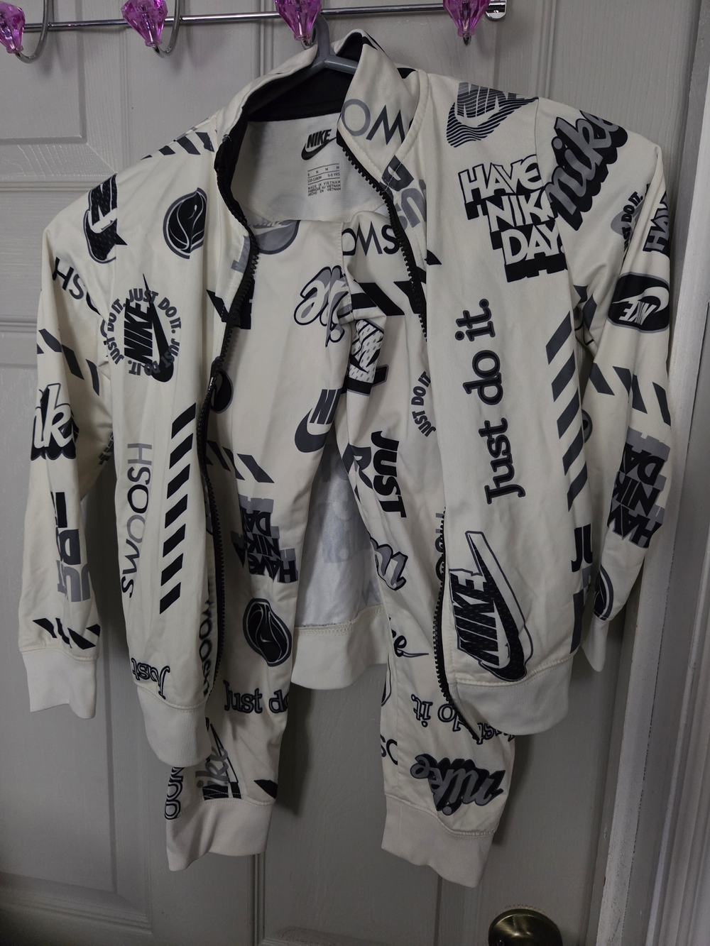 Nike Boy's Cream Black Grey Performance Sweat Suit